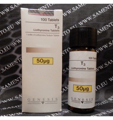 T3 Genesis 100 tabs / 50 mcg. Substance Liothyronine sodium.